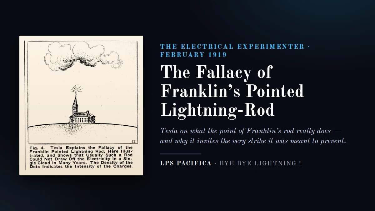 The Fallacy of Franklin's pointed lightning-rod — 1919 archive